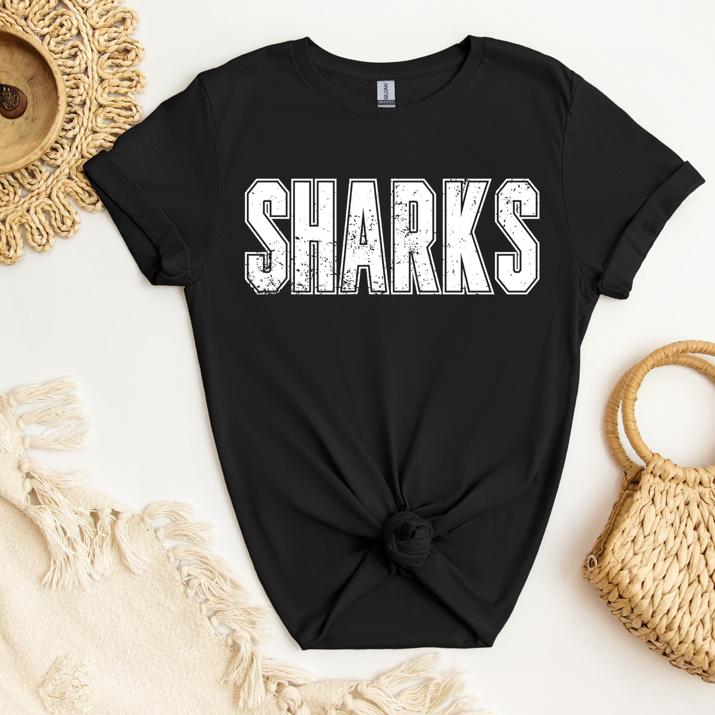 SHARKS Grunge Tee