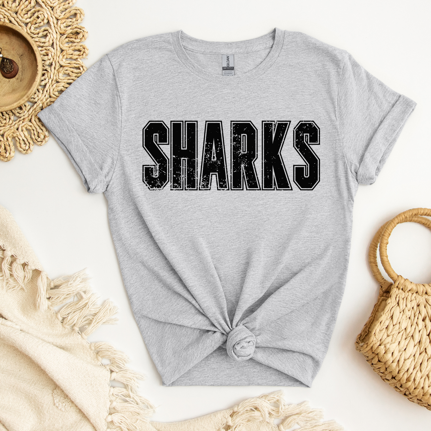 SHARKS Grunge Tee