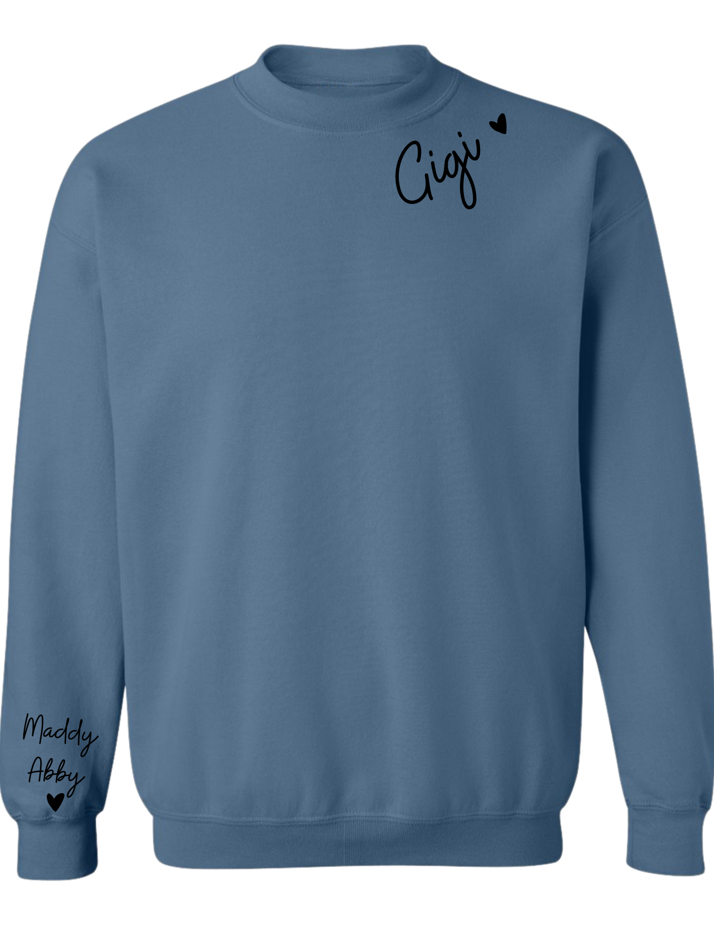 Personalized Crewneck Sweatshirt: COLLAR and SLEEVE Design