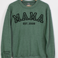 CUSTOM Crewneck Sweatshirt:  Varsity Lettering and Established Year with Sleeve Names