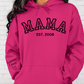 CUSTOM Hooded Sweatshirt:  Varsity Lettering and Established Year with Sleeve Names