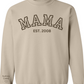 CUSTOM Crewneck Sweatshirt:  Varsity Lettering and Established Year with Sleeve Names