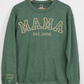 CUSTOM Crewneck Sweatshirt:  Varsity Lettering and Established Year with Sleeve Names