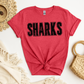 SHARKS Grunge Tee