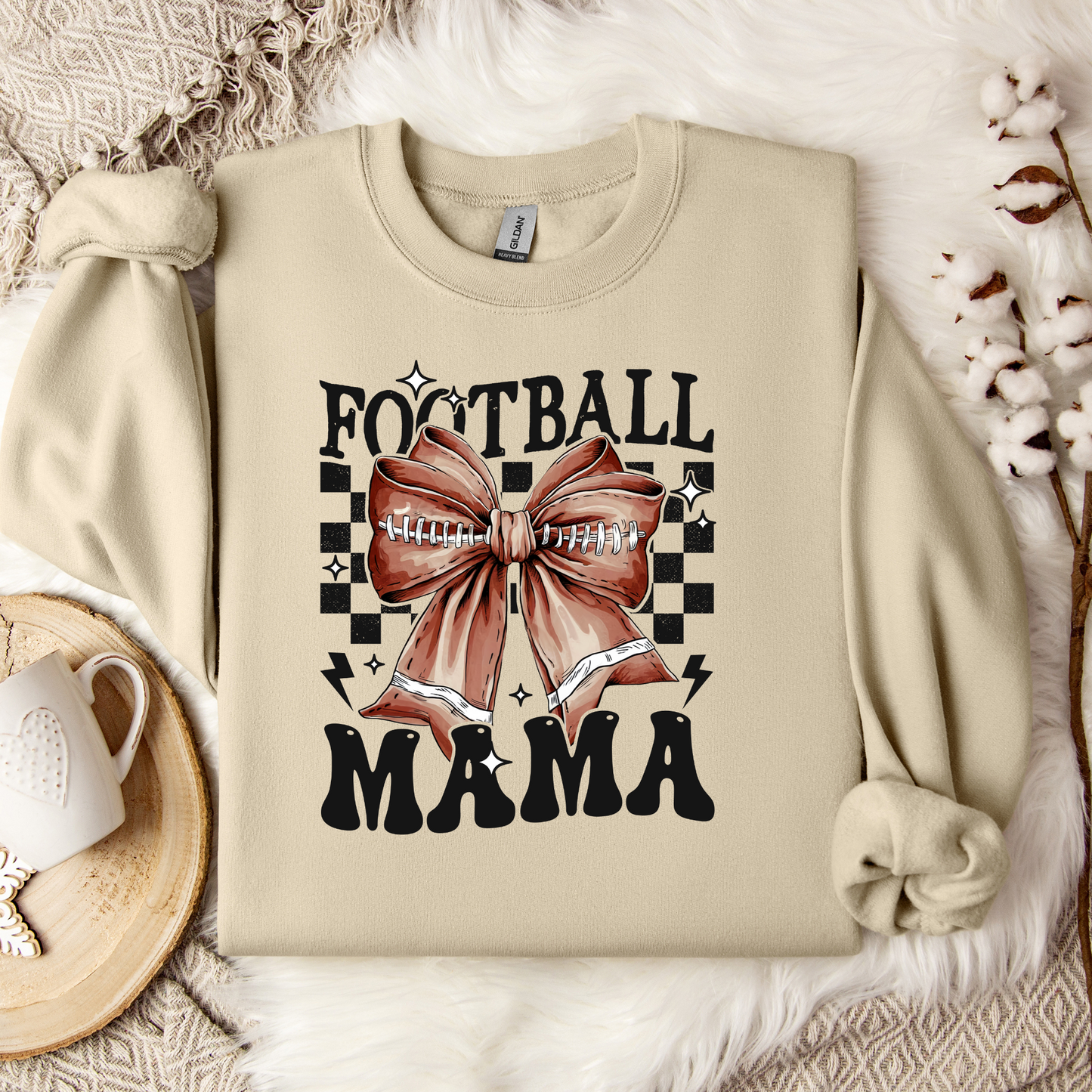 Football Mama with Bow