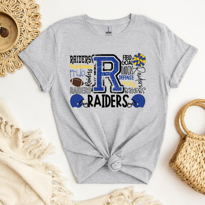 Raider Football Faux Glitter Graphic