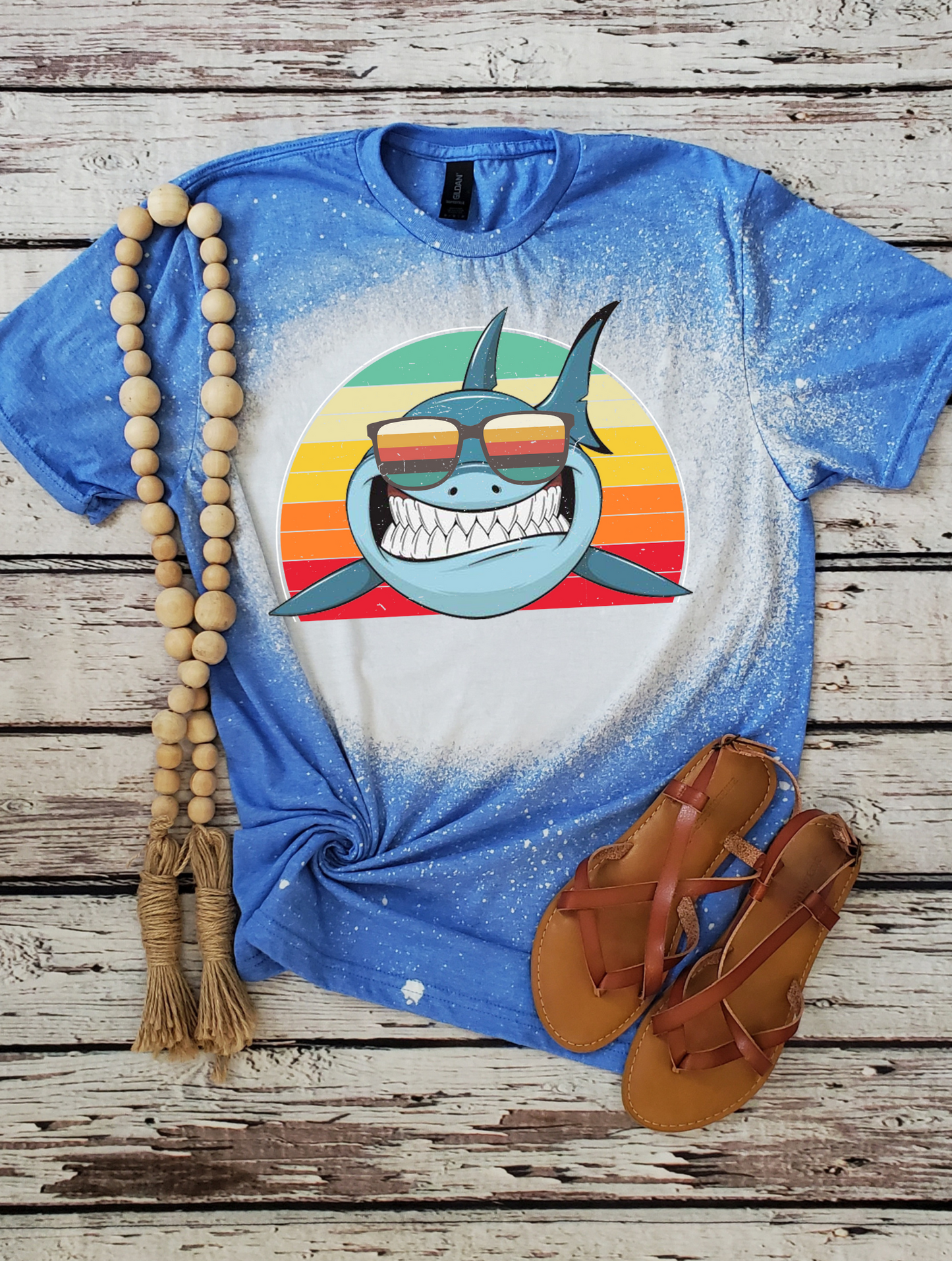 Shark Sunset Graphic Tee