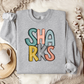 SHARKS Stacked Doodle Letters Crewneck