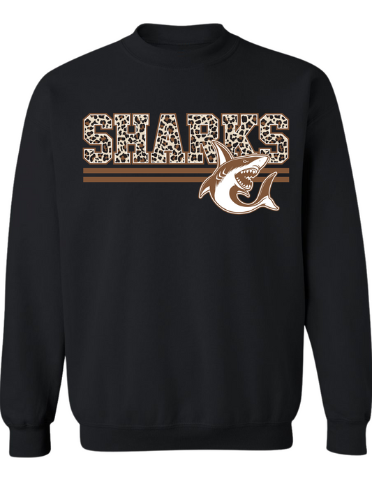 Sharks Tan Leopard Print Sweatshirt