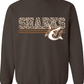 Sharks Tan Leopard Print Sweatshirt