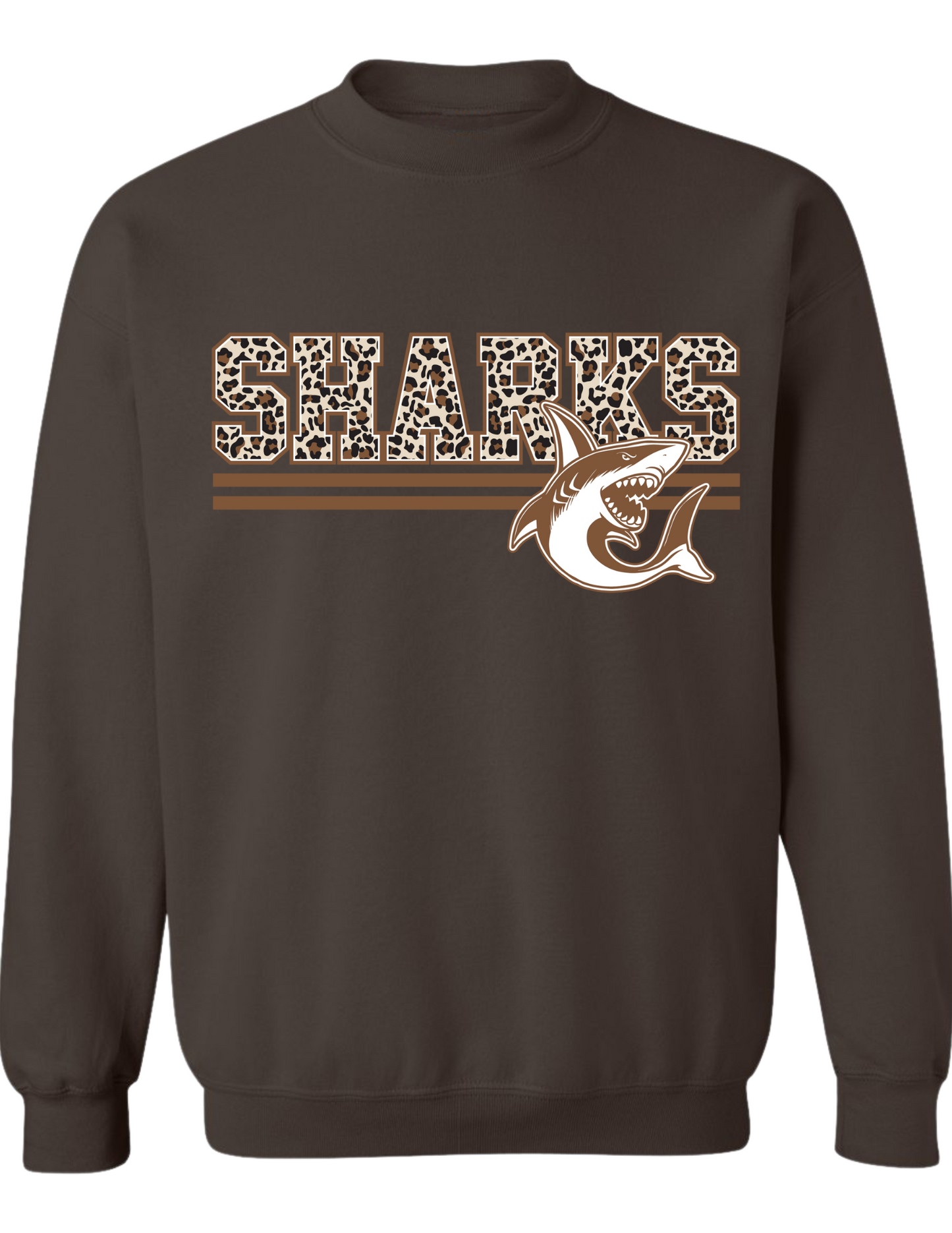 Sharks Tan Leopard Print Sweatshirt