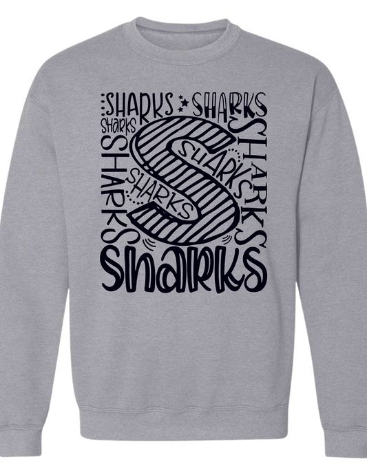 Sharks Typography Sweatshirt