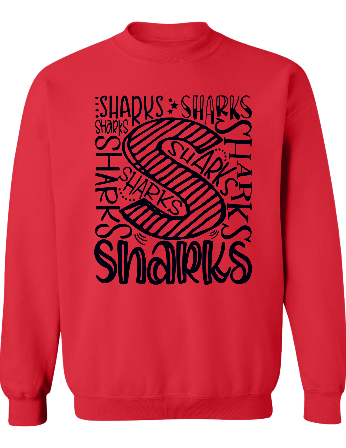 Sharks Typography Sweatshirt